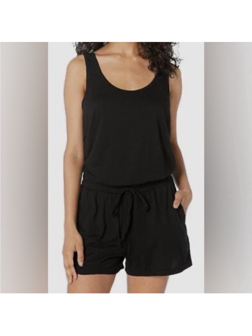 Michael Stars Black Sleeveless Tank Romper